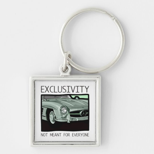 Exclusivity and wealth - old Gullwing classic car Key Ring (Front)