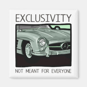 Exclusivity and wealth - old Gullwing classic car Magnet