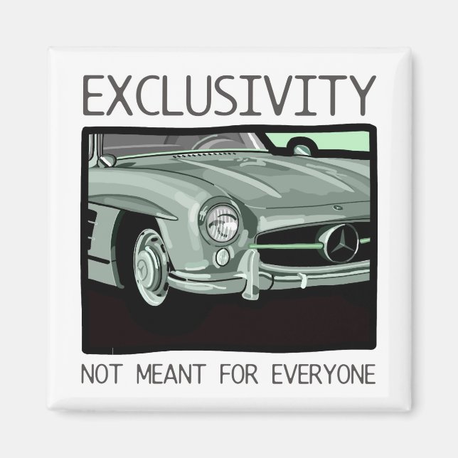 Exclusivity and wealth - old Gullwing classic car Magnet (Front)