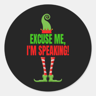 Excuse Me I#39;m Speaking Funny Kamala Harris Joe Classic Round Sticker