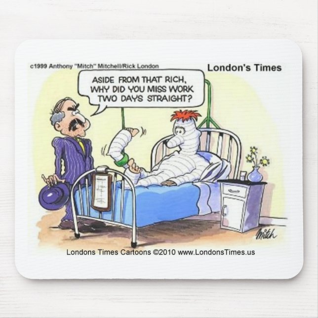 Excuse To Miss Work Funny Tees Cards & Gifts Mouse Mat (Front)