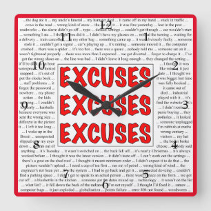 Excuses Excuses Excuses Wall Clock