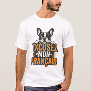 Excusez Mon Franais French Bulldog Vintage T-Shirt