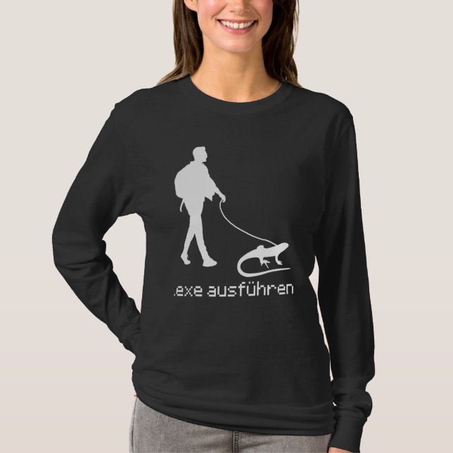 Exe Execute Fun System Administrator Nerd Admin De T-Shirt (Front)
