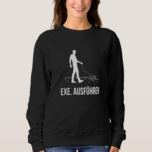 Exe Running Programmer Programming Computer Nerd Sweatshirt (Front)