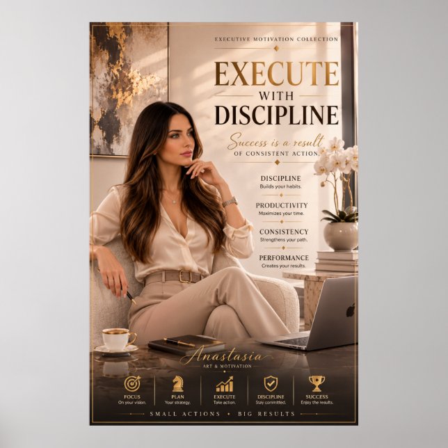 Execute With Discipline – Executive Office Poster (Front)