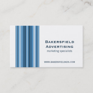 Executive Bars Business Card, Bright Blue Business Card