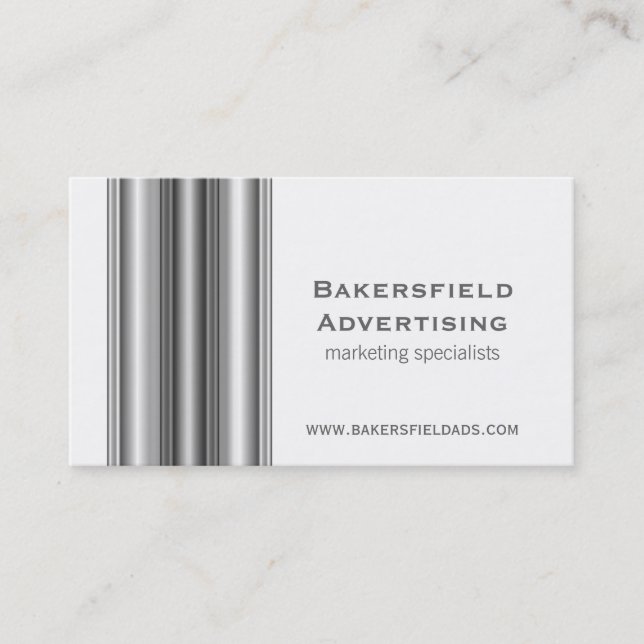 Executive Bars Business Card, Grey Business Card (Front)