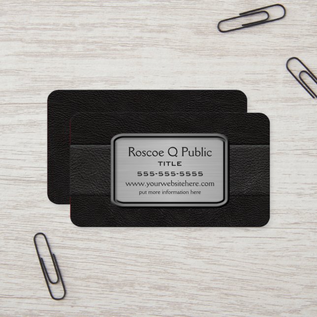 Executive Black Business Card (Front/Back In Situ)