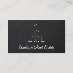 Executive Black Leather   Realtor   Metropolis Business Card
