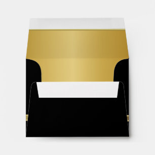 Executive Black with Gold Monogram Plate   Gold Envelope