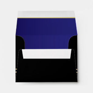 Executive Black with Gold Monogram Sapphire Envelope