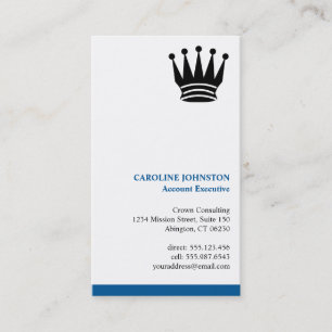 Executive blue stripe custom logo professional business card