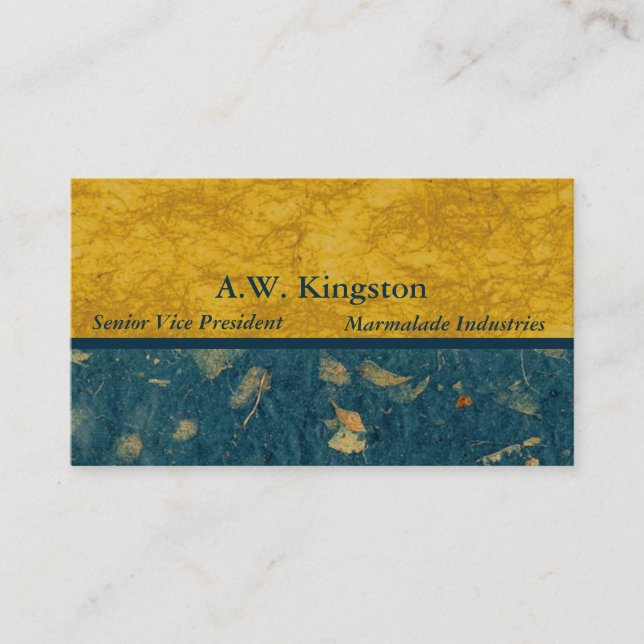 Executive Blueberry Custom Personalised Business Card (Front)