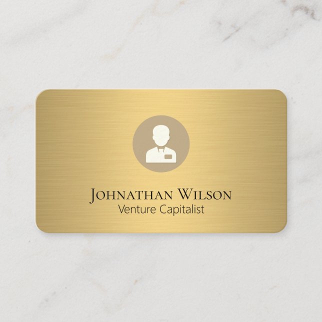 Executive Business Gold Metallic Business Card (Front)