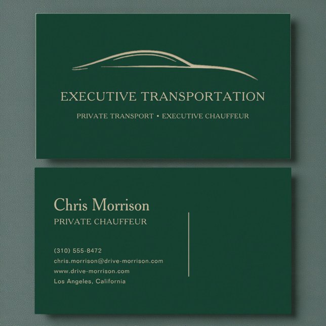 Executive Chauffeur Modern Business Card (Creator Uploaded)
