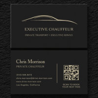 Executive Chauffeur QR Code Black & Gold