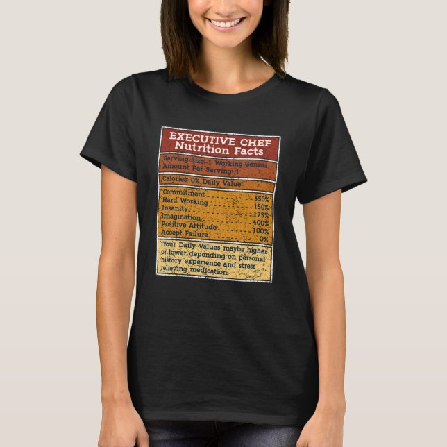 Executive Chef Cooking Cook Culinary Retro Foodie T-Shirt (Front)