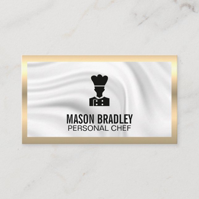 Executive Chef | Culinary Gold Metallic Business Business Card (Front)