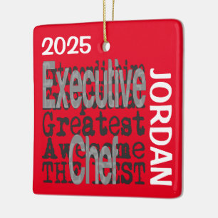 Executive Chef Extraordinaire CUSTOM Ceramic Ornament