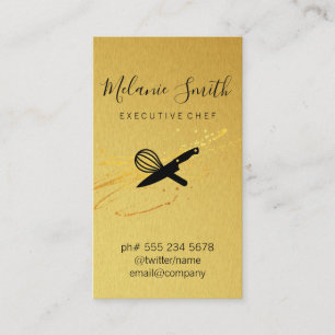 Executive Chef   Gold Elite Business Card