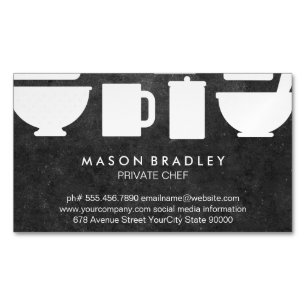 Executive Chef Kitchen Tools Magnetic Business Card