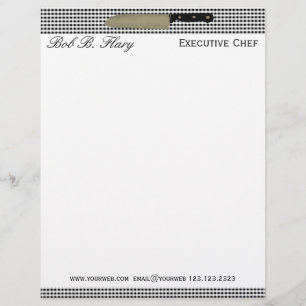Executive Chef Knife Catering Letterhead