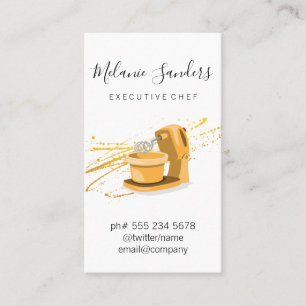 Executive Chef   Mixing Machine Business Card