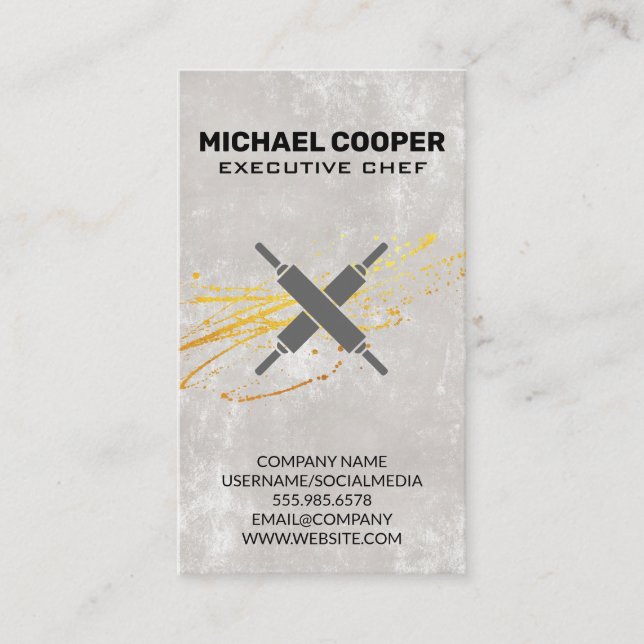 Executive Chef | Rolling Pins Business Card (Front)