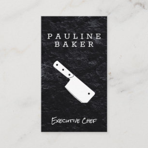 Executive Chef Slate Cleaver Knife Business Card