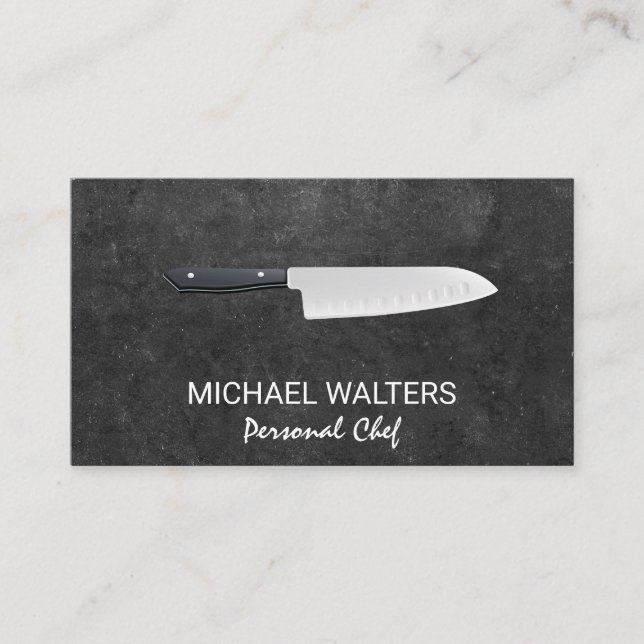 Executive Chef Slate | Culinary Business Card (Front)