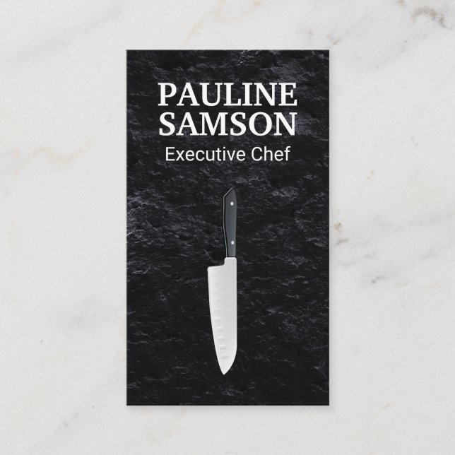 Executive Chef | Slate | Culinary Knife Business Card (Front)