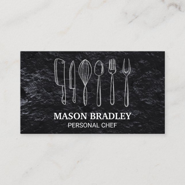 Executive Chef | Slate | Kitchenware Business Card (Front)