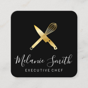 Executive Chef Square Business Card