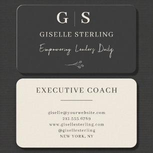 Executive Coach Black Professional Business Card