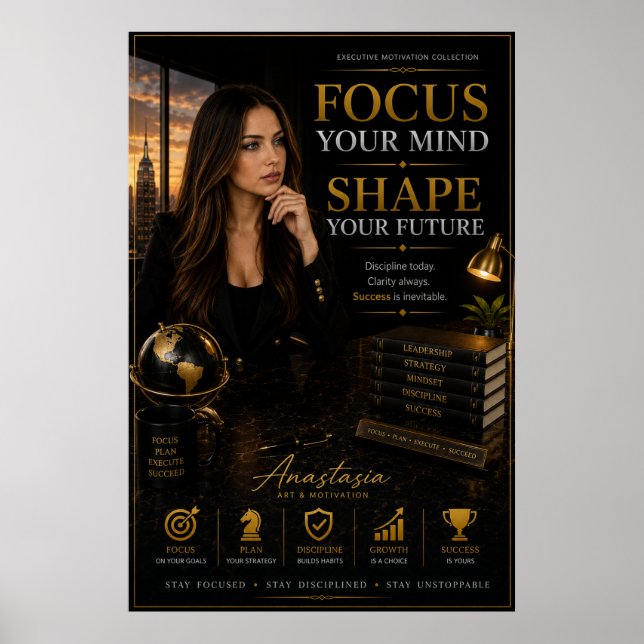Executive Discipline & Success Office Poster (Front)