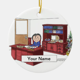 Executive - Female Ceramic Tree Decoration