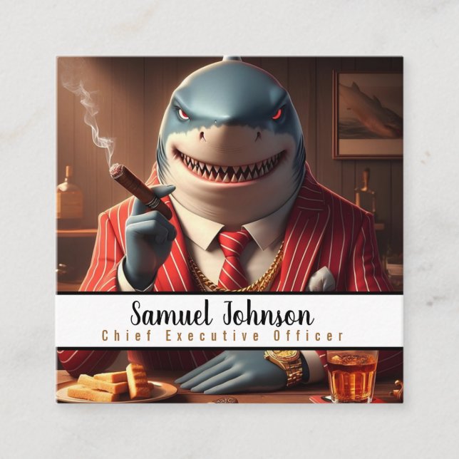 Executive Funny CEO Chief Executive Officer  Square Business Card (Front)