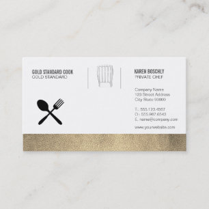Executive Gold Chef Business Card