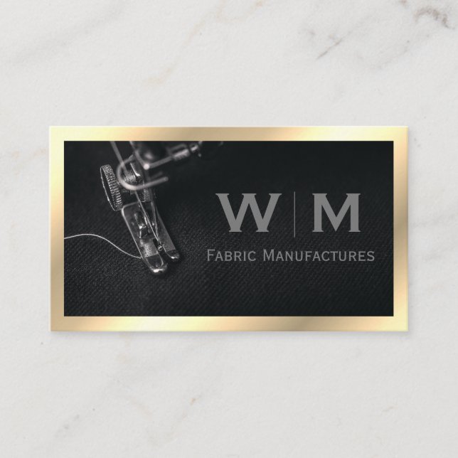 Executive Gold Classic Monogram | Manufacture Business Card (Front)