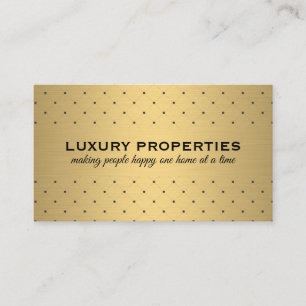 Executive Gold Metallic / Diamond Dot Patterns Business Card