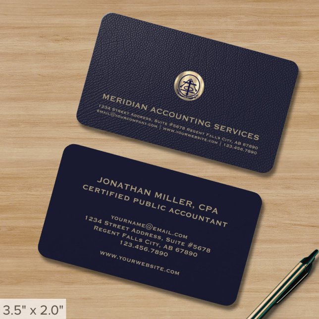 Executive Gold Seal Accounting Business Card (Creator Uploaded)