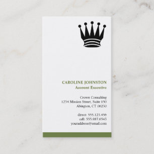 Executive green stripe custom logo professional business card