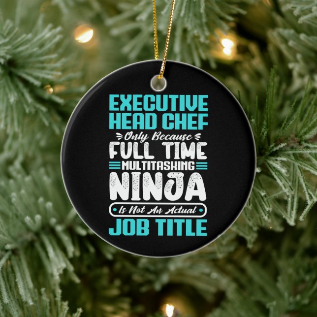Executive Head Chef Job Title Profession Skills  Ceramic Tree Decoration (Tree)