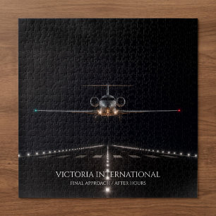 Executive Luxury Jet Arrival After Hours Jigsaw Puzzle