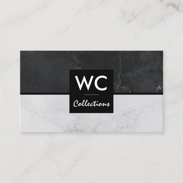 Executive Marble Colour Block Business Card (Front)