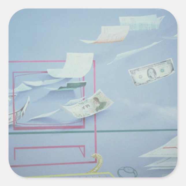 Executive Money I Square Sticker (Front)