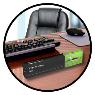 Executive  Monogram Golf Gift Desk Name Plate