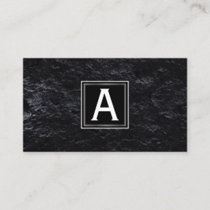 Executive Monogram Slate Corporate Business Card