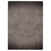 Executive Monogrammed Rustic Brown Leather Look Clipboard (Back)
